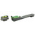 Hi-Viz Litewave, Front & Rear Sight Set, Fits Henry H001T/H003T/H004/H010B Rifles, Front Sight Includes Green Red White Litepipes, Rear Sight Includes Two Non-Replaceable Green Litepipes HHVS450