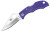 Spyderco Ladybug 3, 1.94" Folding Knife, Clip Point, Plain Edge, VG-10 Purple FRN, Circle Thumb Hole LPRP3