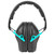Walker's Passive, Folding Earmuff, Black/Teal, 1 Pair GWP-FPM1-BKTL