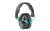 Walker's Passive, Folding Earmuff, Black/Teal, 1 Pair GWP-FPM1-BKTL