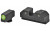 XS Sights R3D Night Sights, Green Front Dot, Fits Glock 20,21,29,30,30S,37,41, Steel/Blued GL-R013P-6G