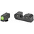 XS Sights R3D Night Sights, Green Front Dot, Fits Glock 42, 43, 43X, 48, Steel/Blued GL-R014P-6G