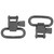 GrovTec 1" Locking Swivels, Black GTSW01