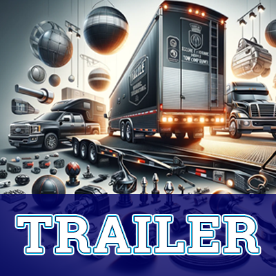 Trailers and gates, wheels, lights, switches, and trailer wires