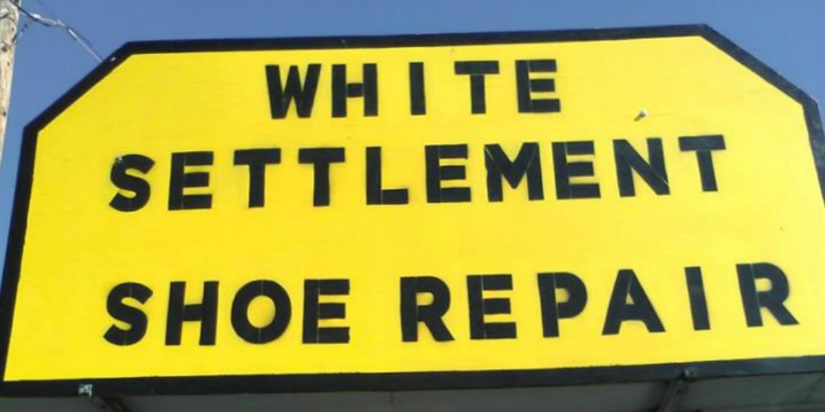 white settlement shoe repair