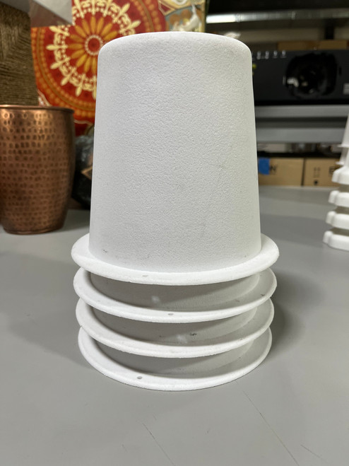 White Round Desk Risers (sets of 4)