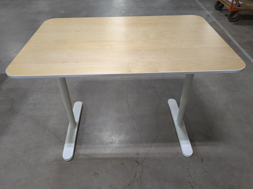 Birch Desk with White Rim(47x32")