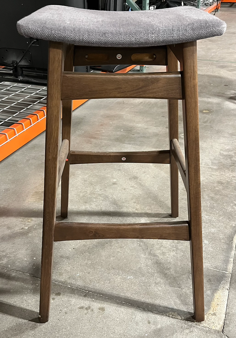 Gray Padded Stool
