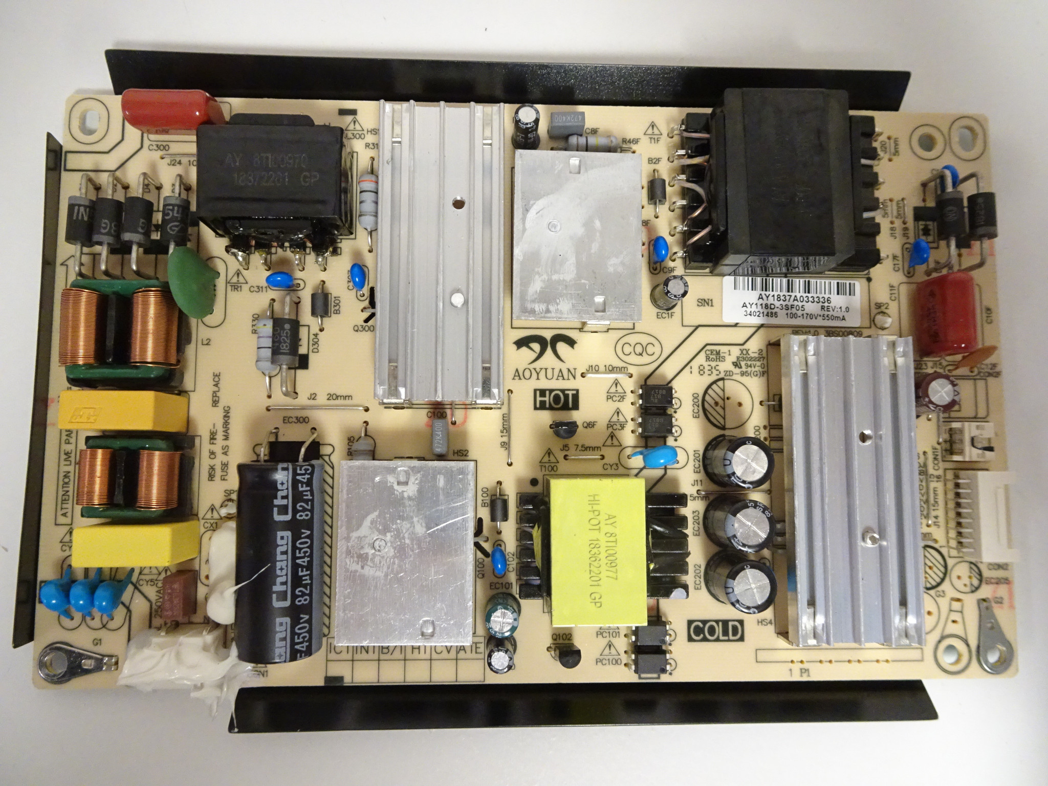 Element AY118D-3SF05 Power Supply Board for Model E4SW5518