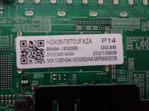 Samsung HG43NT670UFXZA Main Board BN94-16306B