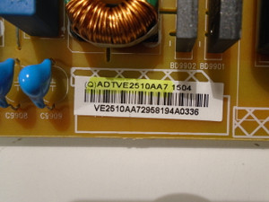 Vizio E390I-B1E Power Supply / LED Board ADTVE2510AA7