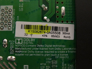 Power Supply Board Avera B15082768 50AER10 Main