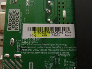 Avera 40AER10 Main Board K15082678 - PANEL: LSC400HM09-0