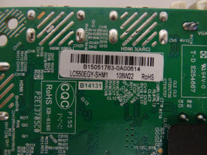 Proscan PLED5529A-D Main Board (LC550EGY-SHM1, TP.MS3393.PC821) B15051763