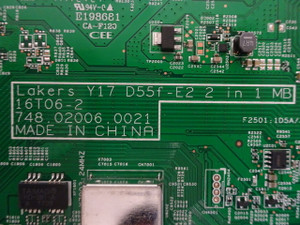 Vizio D55F-E2 Main Board (755.02001.A001) 791.02010.A001