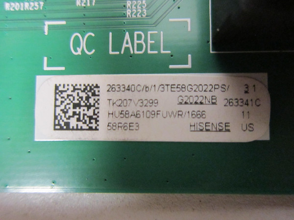 Hisense 58R6E3 Main Board (RSAG7.820.9221/R0H) 263340C