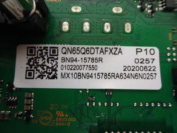 Samsung QN65Q6DTAFXZA Main Board (BN97-16597R) BN94-15785R