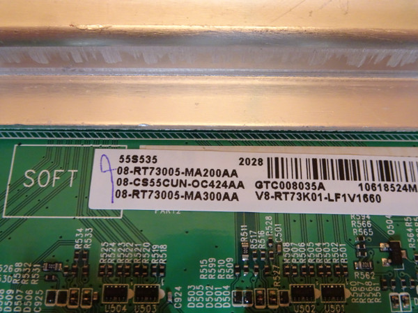 TCL 55S535 50S535 Main Board (40-RT73H2-MAA2HG) 08-RT73005-MA200AA
