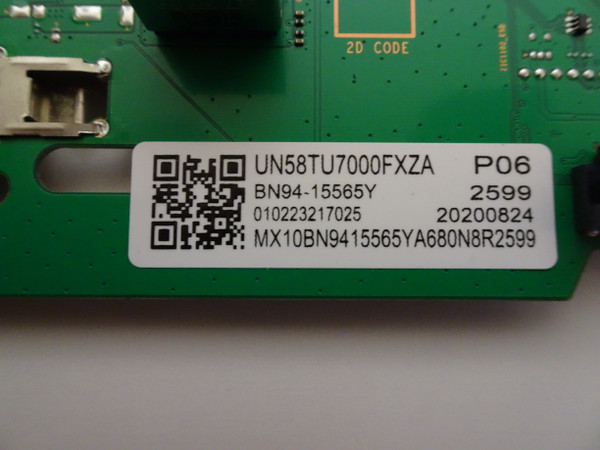 Samsung UN58TU7000FXZA Main Board (BN97-17938A) BN94-15565Y