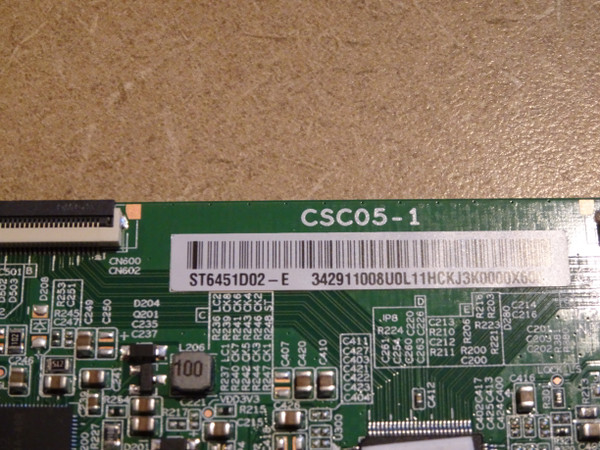 Sony KD-65X750H T-Con Board (ST6451D02-E, 342911008U) 1-003-727-21