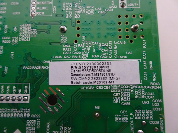 Onn 100012585-M Main Board (T.MS1801.81, 515Y18010M02) M20109-MT