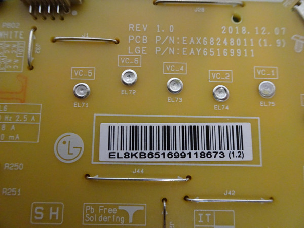 LG 55NANO81ANA Power Supply (EAX68248011, LGP55-19UL6) EAY65169911