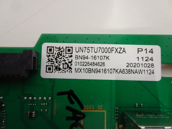 Samsung UN75TU7000FXZA Main Board (BN97-18033A) BN94-16107K