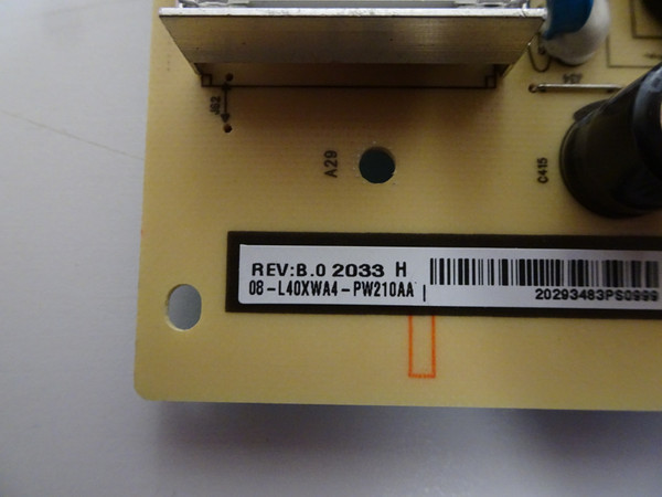 TCL 75S431 Power Supply (40-L40XW4-PWB1CG) 08-L40XWA4-PW210AA