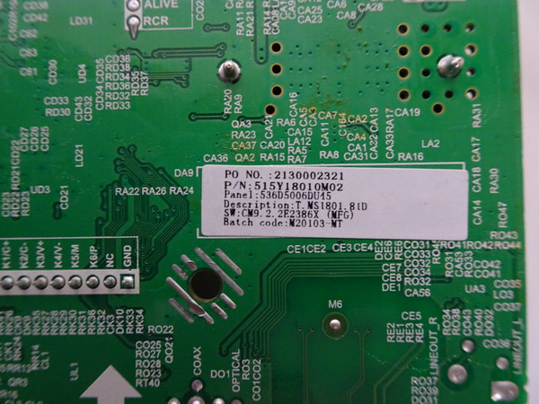 Onn 100012585 Main Board (T.MS1801.81, 515Y18010M02) M20103-MT