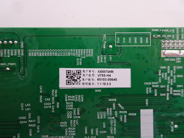 Vizio V755-H4 Main Board (TD.MT5691.U751) 60103-00640