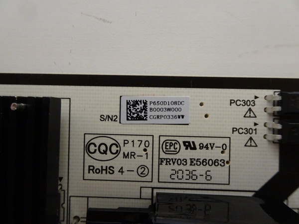 Vizio V655-H9 Power Supply (PW.118W2.681, B0003W000) 6M04B0003W000