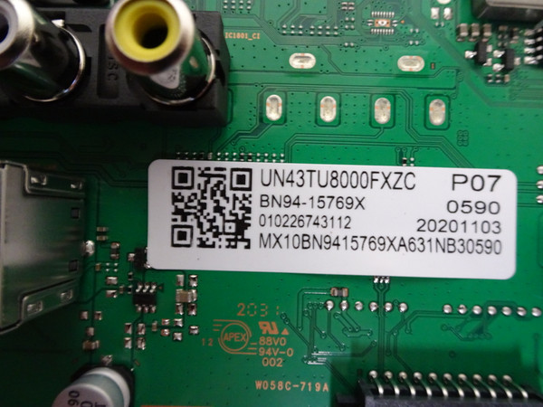 Samsung UN43TU8000FXZC Main Board (BN97-17212U) BN94-15769X