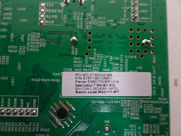 Element E4AA70R Main Board (T.MS1801.81, 515Y180101M01) M20117-MT