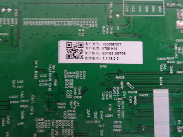 Vizio V755-H14 Main Board (TD.MT5691.U751) 60103-00706