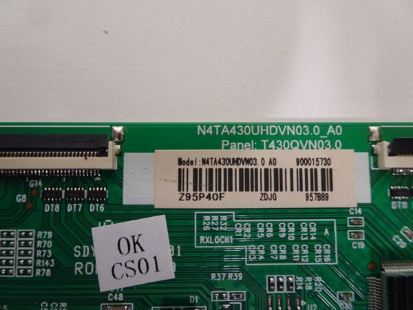 Onn ONA43UB19E04 T-Con Board (N4TA430UHDVN03.0) ZDJG