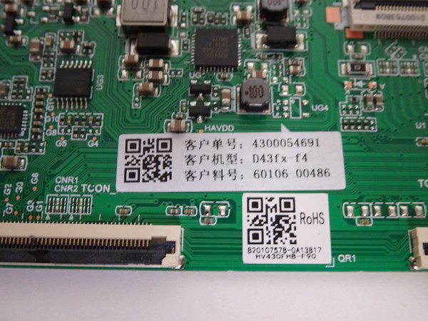 Vizio D43FX-F4 T-Con Board (TC.B430FHDFHB-F90.1) 60106-00486