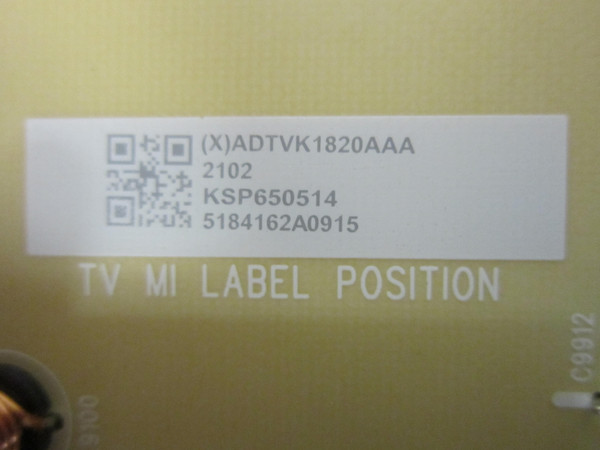 Vizio M65Q7-H1 Power Supply (715GB421-P01-000-003S) ADTVK1820AAA