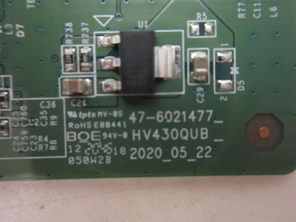 Sony 43PFL5766/F7 T-Con Board (HV430QUBF70) 47-6021477