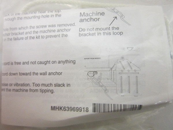 LG DLE7300VE Dryer Anchor Kit MHK63969918