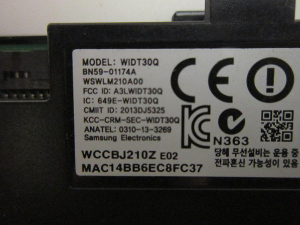 Samsung UN65H6300AFXZA, UN75H6350AFXZA LH55OMDPWBC/XT WiFi Board BN59-01174A