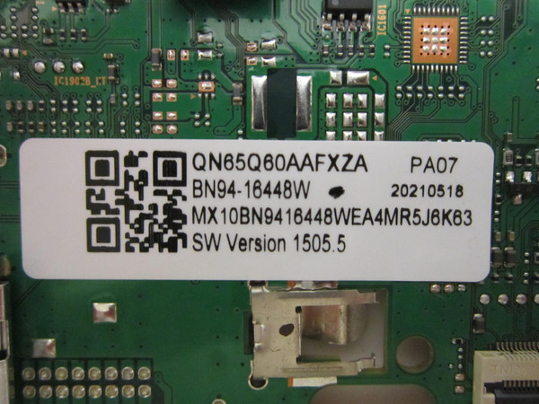 Samsung QN65Q60AAFXZA, UN65AU8000FXZA Main Board (BN97-18178Q) BN94-16448W