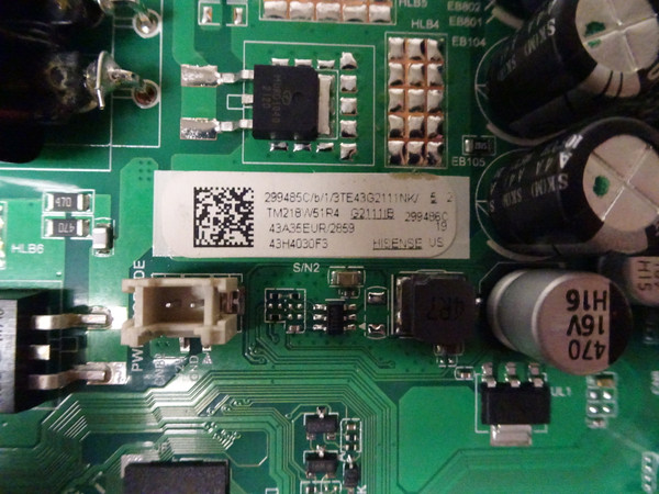 Hisense 40H4030F3 Main Board 299485C, TPD.RT2821T.PB752