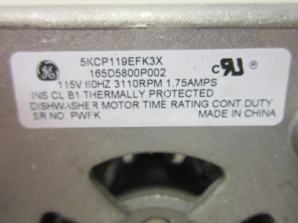 GE GLD5860L15SS Dishwasher Pump Motor Assembly (165D5800P002) WD26X10053