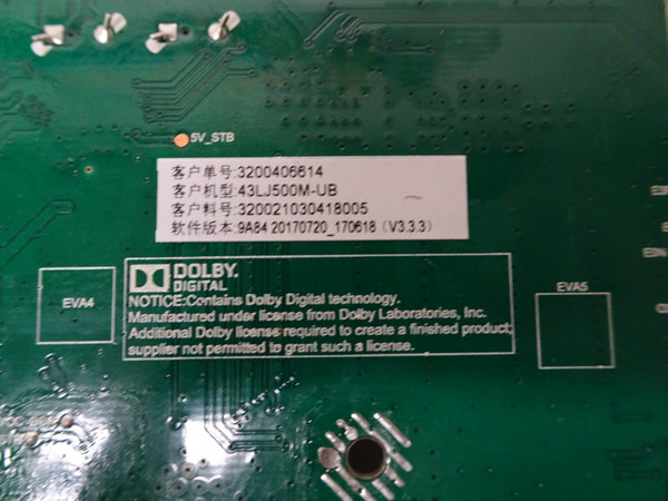 LG 43LJ500M-UB Main Board 320021030418005, TP.MS3553.PB765