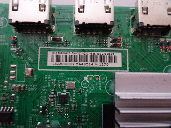 Vizio V555-J01 Main Board 756TXLCB02K042, (715GB692-M0E-B00-004Y)