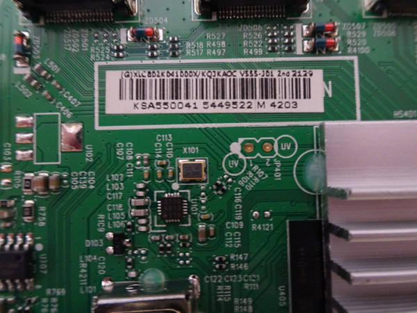 Vizio V555-J01 Main Board 756TXLCB02K041, (715GB692-M0E-B00-004Y)