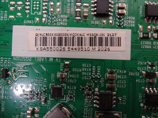 Vizio M55Q6-J01 Main Board 756TXLCB02K026, 715GB778-M0C-B00-004Y