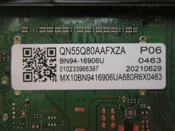 Samsung QN55Q80AAFXZA Main Board (BN97-18270L) BN94-16906U
