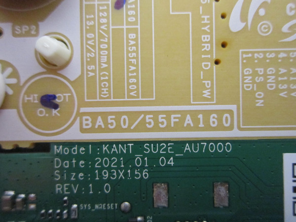 Samsung UN55TU7000BXZA Main Board/Power Board Combo (BA55FA160/BN96-51370K) 55TU7000B-370K