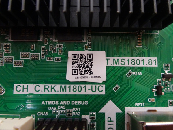 Onn 100012585 Main Board A21005078, T.MS1801.81